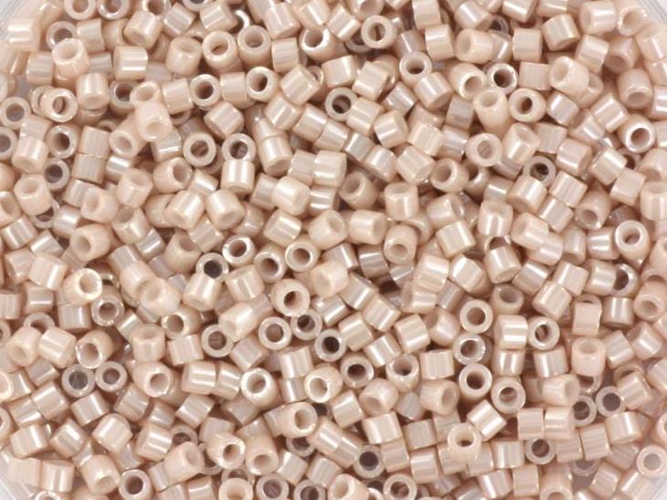 Miyuki Delica beads opaque pink champagne ceylon, 5g 11/0 DB1535, luster beige Miyuki beads, color DB 1535, Miyuki luster light rose