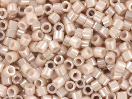 Miyuki Delica beads opaque pink champagne ceylon, 5g 11/0 DB1535, luster beige Miyuki beads, color DB 1535, Miyuki luster light rose