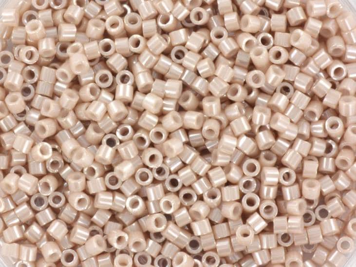 Miyuki Delica beads opaque pink champagne ceylon, 5g 11/0 DB1535, luster beige Miyuki beads, color DB 1535, Miyuki luster light rose