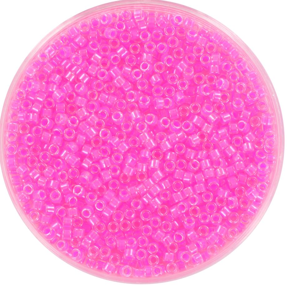 Miyuki Delica beads luminous cotton candy, 5g 11/0 color DB 2036, cylindrical beads, Miyuki pink beads, Miyuki neon pink