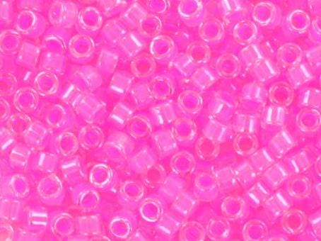 Miyuki Delica beads luminous cotton candy, 5g 11/0 color DB 2036, cylindrical beads, Miyuki pink beads, Miyuki neon pink