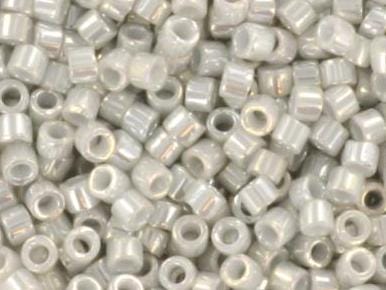 Miyuki Delica beads opaque luster gray color DB252, 5g size 11/0, japanese beads, Miyuki DB 252, cylindrical beads