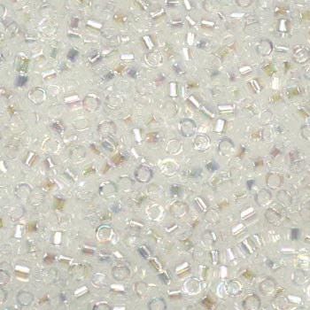 Miyuki Delica beads transparent ab crystal, color DB 051, size 11/0, japanese beads, Miyuki DB-51, Miyuki clear cylindrical beads