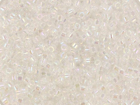 Miyuki Delica beads transparent ab crystal, color DB 051, size 11/0, japanese beads, Miyuki DB-51, Miyuki clear cylindrical beads