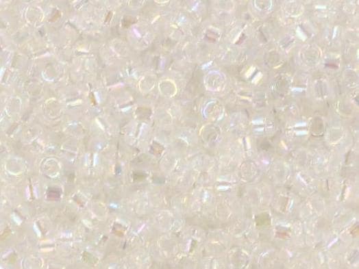 Miyuki Delica beads transparent ab crystal, color DB 051, size 11/0, japanese beads, Miyuki DB-51, Miyuki clear cylindrical beads