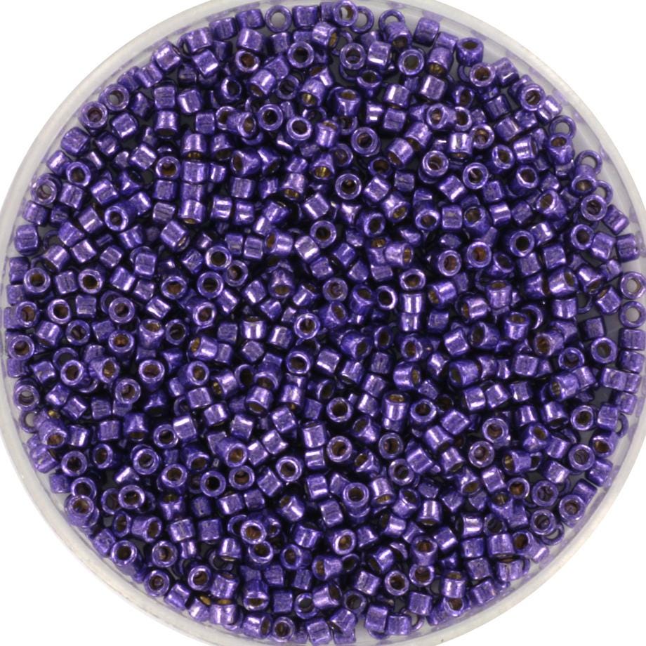 Miyuki Delica beads duracoat galvanized dark lilac, 5g 11/0 DB 2509, Miyuki Delica purple, dark violet, japanese beads, Seed beads