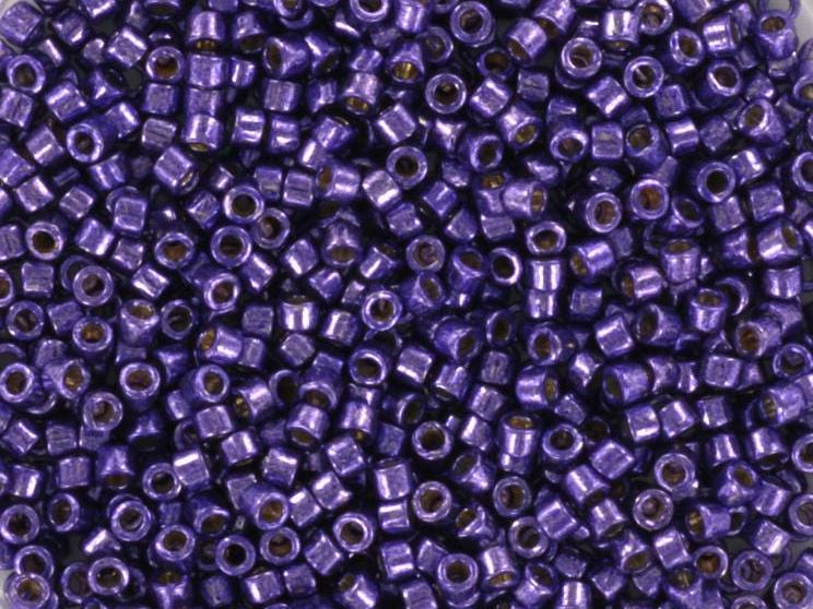 Miyuki Delica beads duracoat galvanized dark lilac, 5g 11/0 DB 2509, Miyuki Delica purple, dark violet, japanese beads, Seed beads