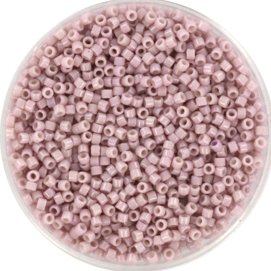 Miyuki Delica beads duracoat opaque soft baby pink, 5g 11/0 DB2361, cylindrical beads, light pink Miyuki, DB 2361, Delica opaque light rose