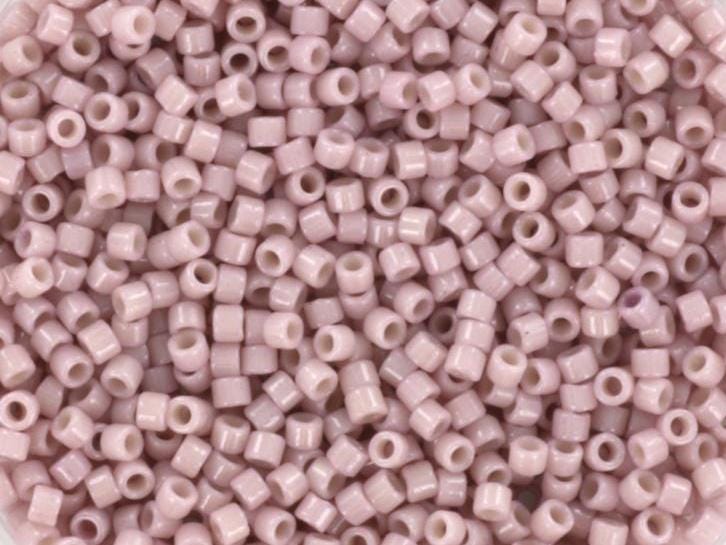 Miyuki Delica beads duracoat opaque soft baby pink, 5g 11/0 DB2361, cylindrical beads, light pink Miyuki, DB 2361, Delica opaque light rose