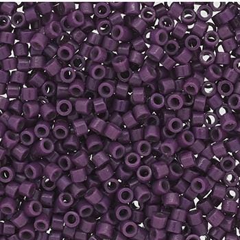 Miyuki Delica beads duracoat opaque medium purple, 5g 11/0 DB2360, cylindrical beads, dark purple Miyuki, DB 2360, Delica opaque violet