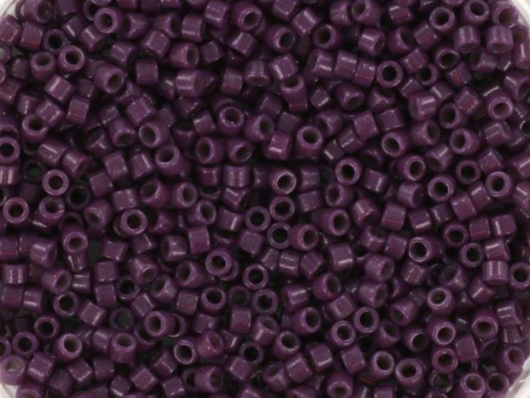 Miyuki Delica beads duracoat opaque medium purple, 5g 11/0 DB2360, cylindrical beads, dark purple Miyuki, DB 2360, Delica opaque violet