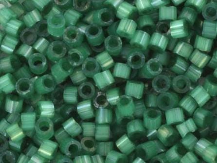 Miyuki Delica beads silk satin dyed emerald, green color DB1814, 5g size 11/0, japanese beads, Miyuki color DB-1814, cylindrical beads