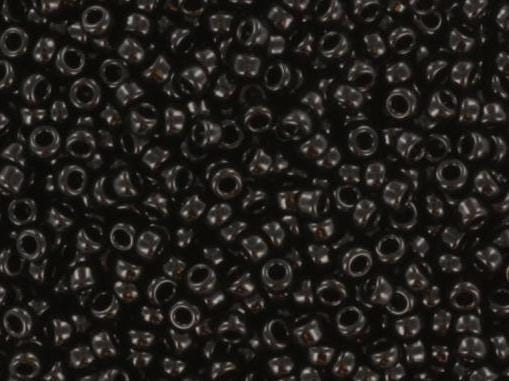 10g Miyuki seed beads 15/0, opaque black 401, japanese beads, white beads, size 15 seed beads, tiny beads, Miyuki round beads color 401