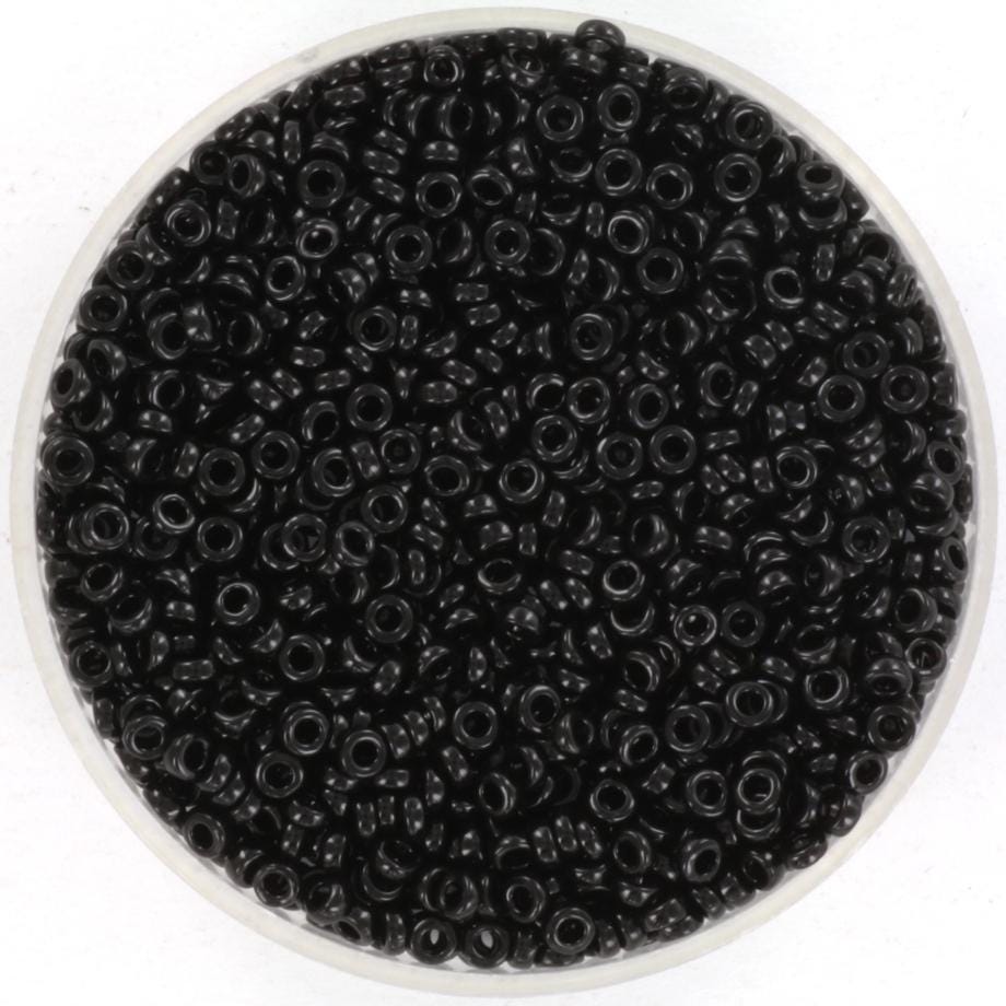 5g Miyuki spacer beads 2.2 x 1 mm, opaque black, color 401, beads from japan, donut shaped beads