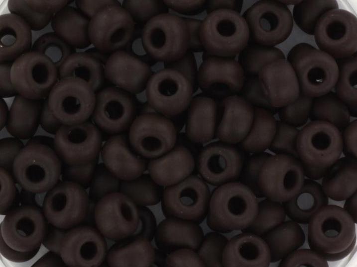 10g Miyuki seed beads 6/0, opaque matte chocolate brown 409F, japanese beads, large brown rocailles, size 4mm, pony beads