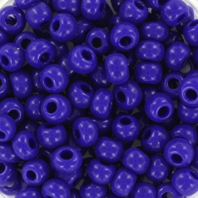 10g Miyuki seed beads 6/0, opaque cobalt blue 414, japanese beads, large blue rocailles, size 4mm, pony beads