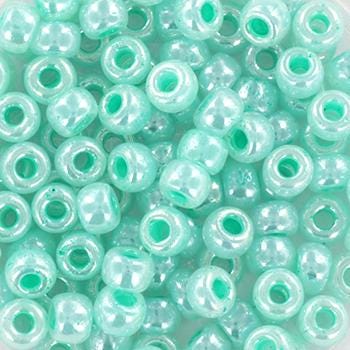 10g Miyuki seed beads 6/0, ceylon aqua green 536, japanese beads, large green rocailles, size 4mm, pony beads