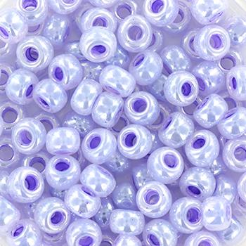 10g Miyuki seed beads 6/0, ceylon lilac 538, japanese beads, large purple rocailles, size 4mm, pony beads