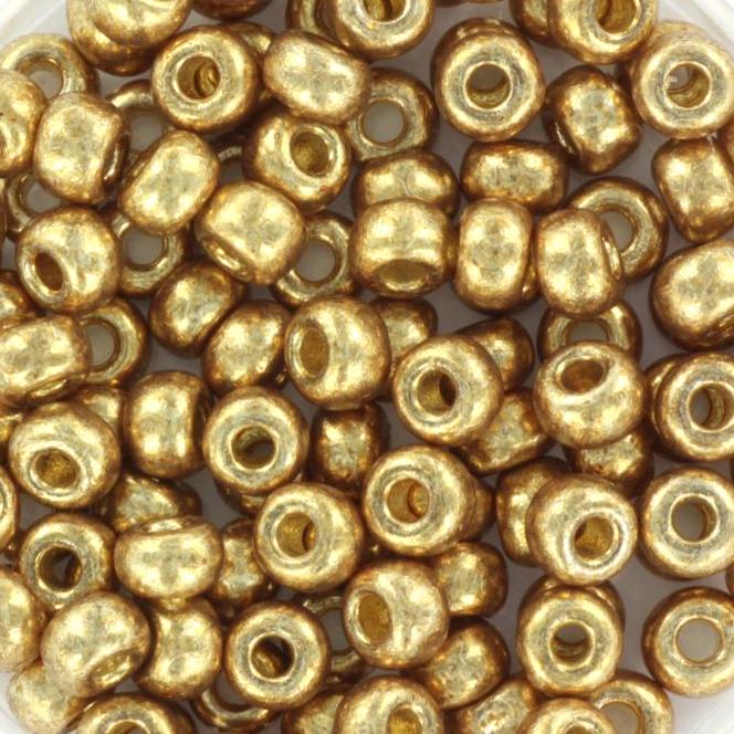 10g Miyuki seed beads duracoat galvanized champagne size 6/0 4204, beads from japan, round rocailles, 4mm big gold beads