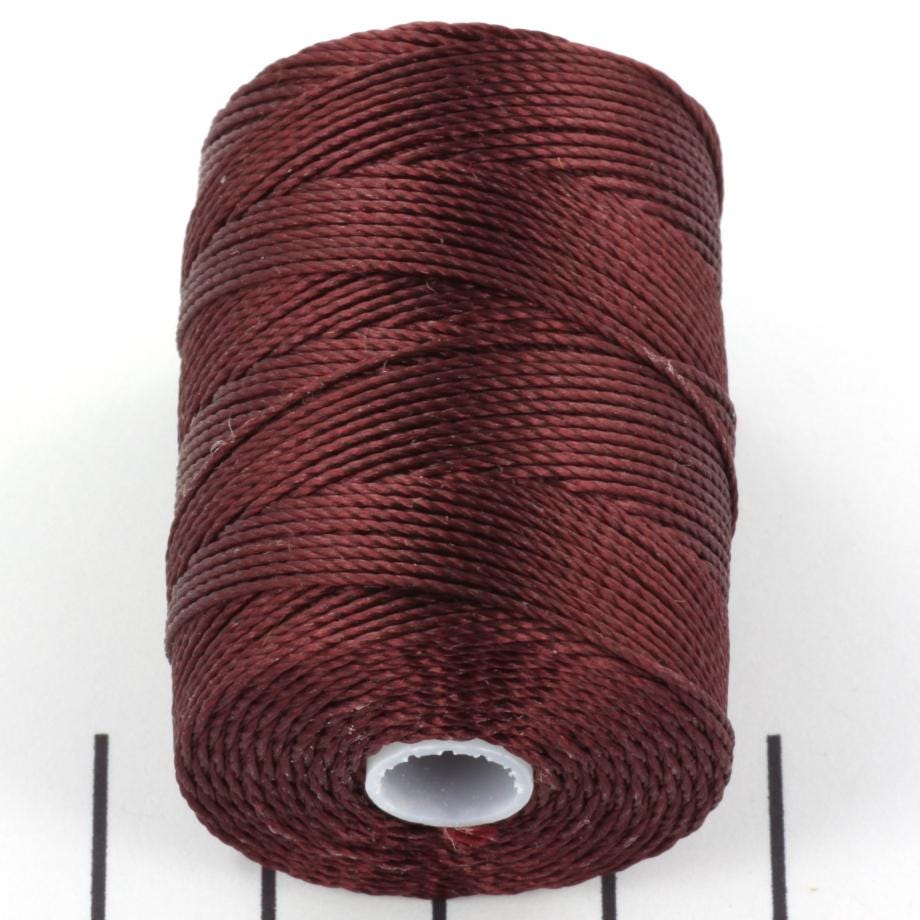 5 meters C-lon bead cord 0.5 mm black currant, macrame cord brown, micro macrame nylon cord, kumihimo yarn, dark brown