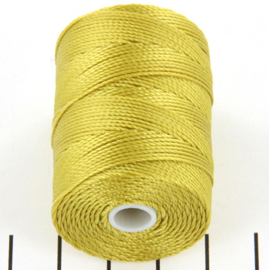 5 meters C-lon bead cord 0.5 mm Lemongrass, macrame cord light green, micro macrame nylon cord, kumihimo yarn, green C Lon thread