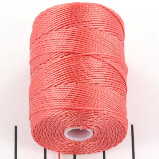 5 meters C-lon bead cord 0.5 mm chinese coral, macrame cord pink, micro macrame nylon cord, kumihimo yarn, light pink