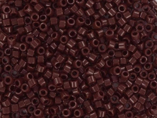 Miyuki Delica beads opaque currant, 5g 11/0 color DB 1134, cylindrical beads, brown Miyuki, DB1134, opaque colors