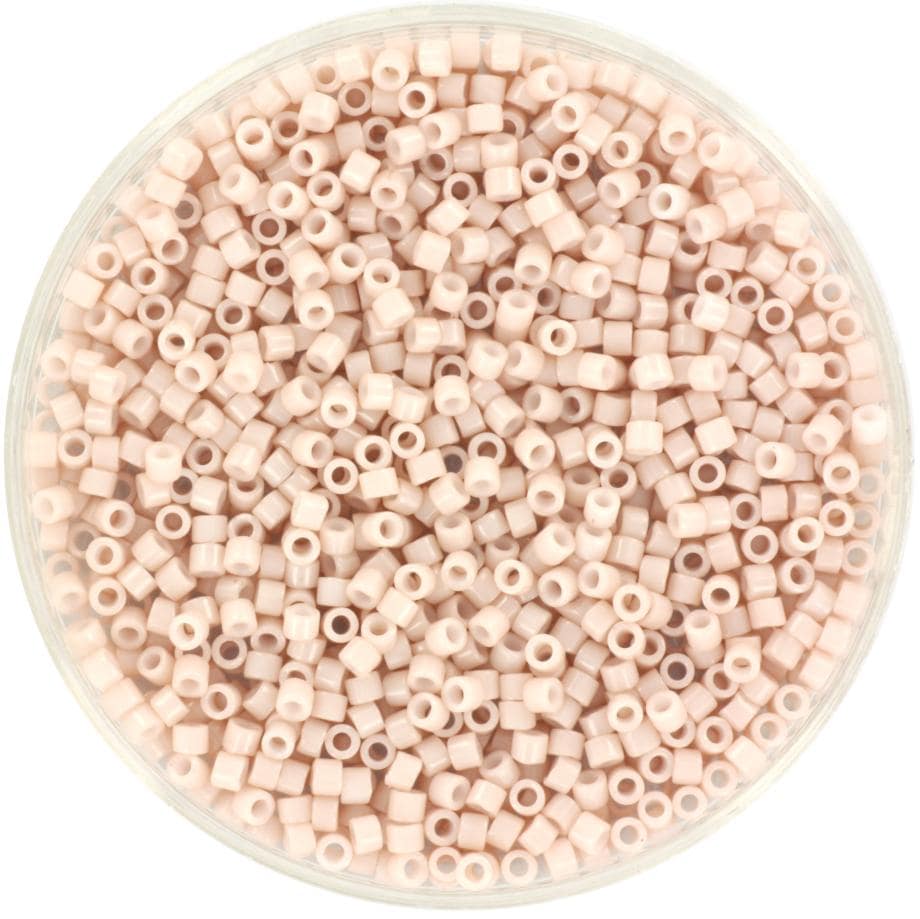 Miyuki Delica beads opaque champagne, 5g 11/0 DB 1495, cylindrical beads, 1.6mm beads, light beige beads, Miyuki opaque pale rose DB1495