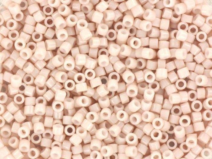 Miyuki Delica beads opaque champagne, 5g 11/0 DB 1495, cylindrical beads, 1.6mm beads, light beige beads, Miyuki opaque pale rose DB1495