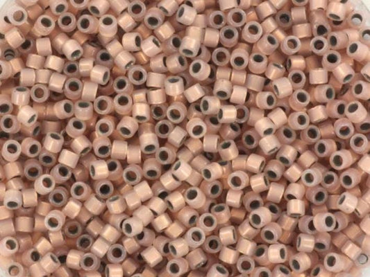 Miyuki Delica beads copper lined opal, 5g 11/0 DB 191, beads for jewelry making, beads from japan, light pink, inside color