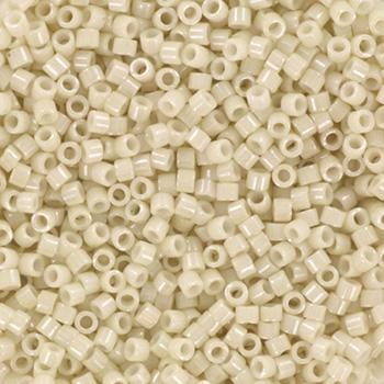 Miyuki Delica beads opaque luster limestone, size 11/0 color DB 211, Japanese beads, cylindrical beads, Miyuki Delica beige, Miyuki DB211