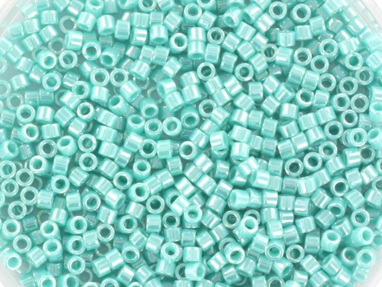 Miyuki Delica beads opaque luster sea opal, 5g 11/0 color DB1567, cylindrical beads, turquoise Miyuki DB 1567, aqua green