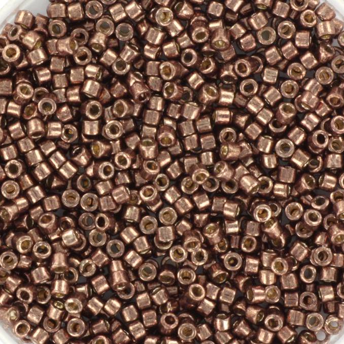 Miyuki Delica beads duracoat galvanized dark mauve, 5g 11/0 DB 1843, beads for jewelry making, beads from japan, metallic brown, dark bronze