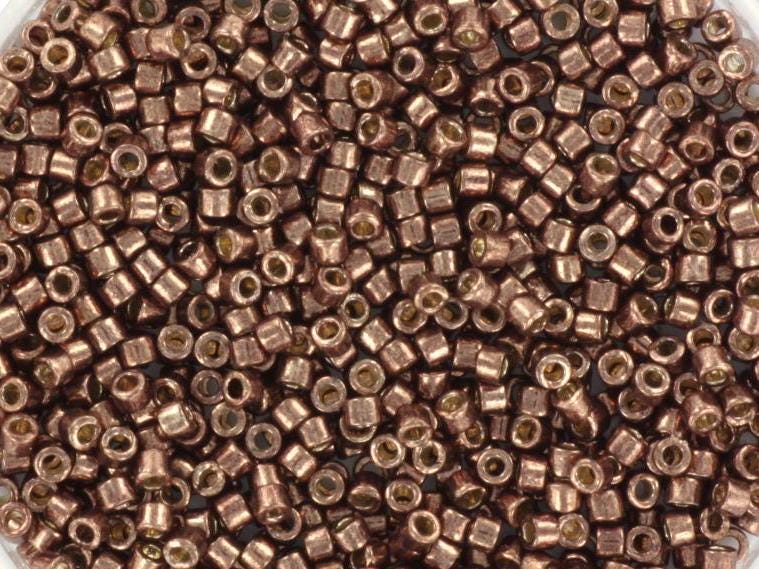 Miyuki Delica beads duracoat galvanized dark mauve, 5g 11/0 DB 1843, beads for jewelry making, beads from japan, metallic brown, dark bronze