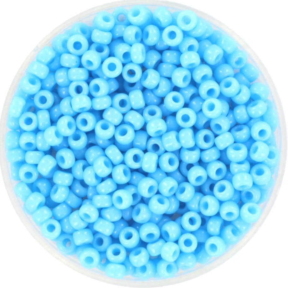 10g Miyuki seed beads 8/0, opaque turquoise blue 413, color blue beads, size 8 3mm, light blue rocailles