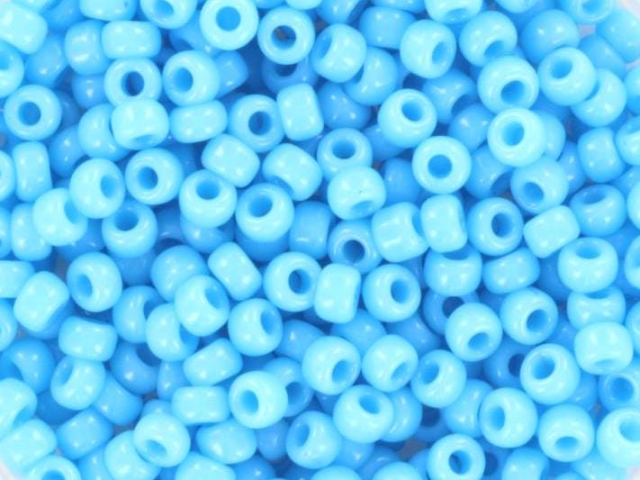 10g Miyuki seed beads 8/0, opaque turquoise blue 413, color blue beads, size 8 3mm, light blue rocailles