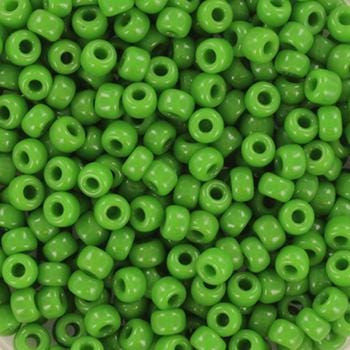 10g Miyuki seed beads 8/0, opaque green 411, color green beads, size 8 3mm, dark green rocailles