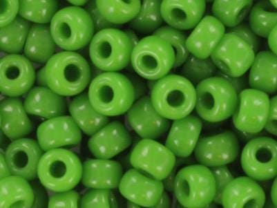 10g Miyuki seed beads 8/0, opaque green 411, color green beads, size 8 3mm, dark green rocailles