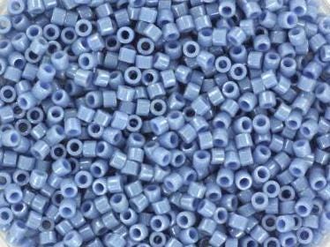 Miyuki Delica beads opaque luster denim blue, 5g 11/0 color DB 266, cylindrical beads, light blue beads, opaque glazed blue, color DB0266