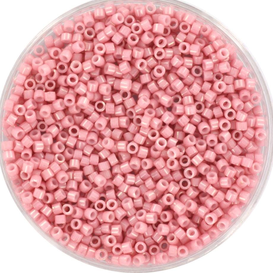 Miyuki Delica beads opaque rosewater, 5g 11/0 DB1906, cylindrical beads, 1.6mm beads, light pink Miyuki, rose color DB 1906