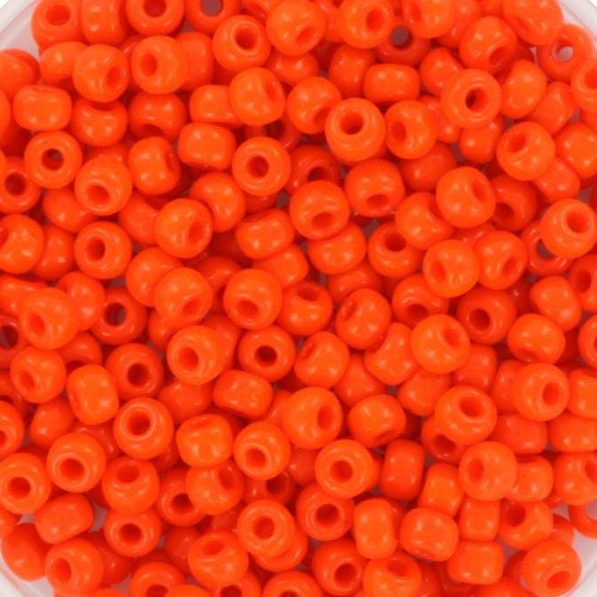 10g Miyuki seed beads 8/0, opaque orange 406, japanese beads, color orange beads, size 8 3mm, bright colors