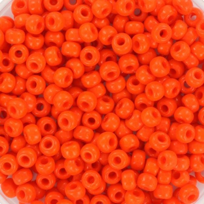 10g Miyuki seed beads 8/0, opaque orange 406, japanese beads, color orange beads, size 8 3mm, bright colors