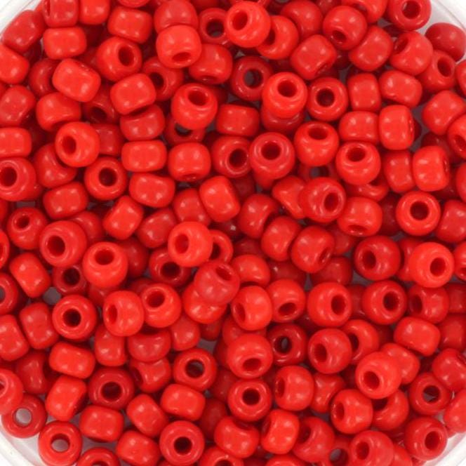 10g Miyuki seed beads 8/0, opaque red 408, japanese beads, color red beads, size 8 3mm, bright colors, red seed beads