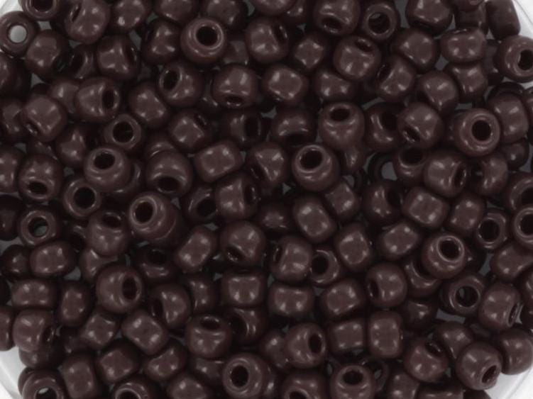 10g Miyuki seed beads 8/0, opaque chocolate 409, japanese beads, brown seed beads, size 8 3mm, bright colors, large beads