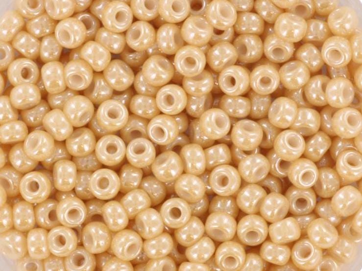 10g Miyuki seed beads 8/0, ceylon light cramel 593, japanese beads, beige beads, size 3mm, light brown seed beads