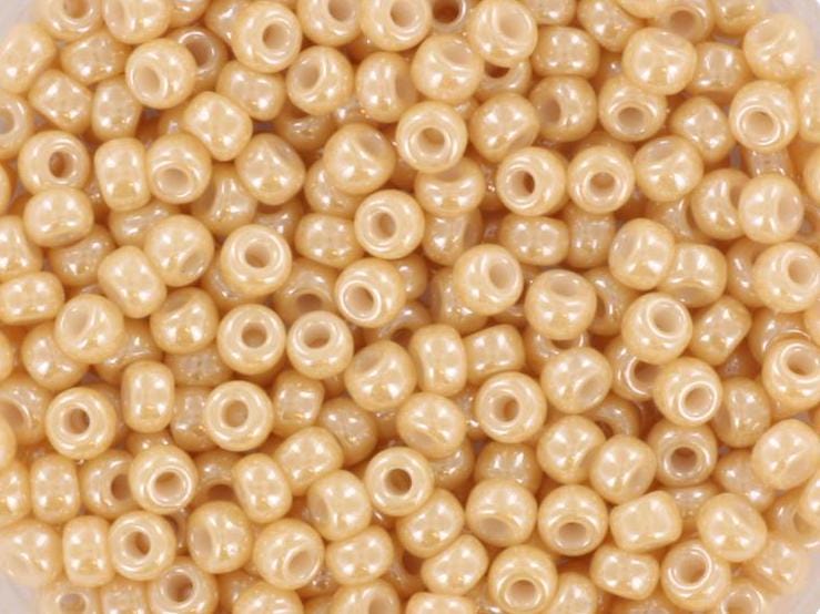 10g Miyuki seed beads 8/0, ceylon light cramel 593, japanese beads, beige beads, size 3mm, light brown seed beads