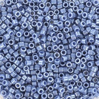 Miyuki Delica beads opaque luster blueberry, 5g 11/0 DB267, cylindrical beads, blue luster Miyuki, color DB 267 light blue