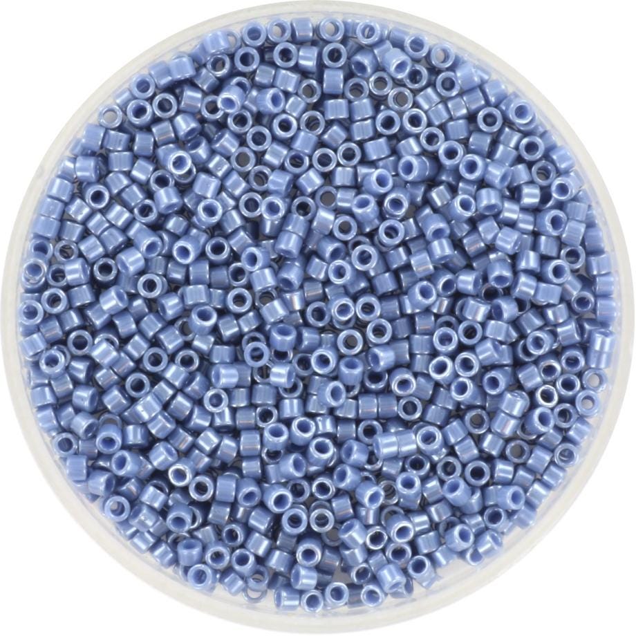 Miyuki Delica beads opaque luster blueberry, 5g 11/0 DB267, cylindrical beads, blue luster Miyuki, color DB 267 light blue