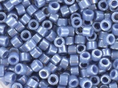 Miyuki Delica beads opaque luster blueberry, 5g 11/0 DB267, cylindrical beads, blue luster Miyuki, color DB 267 light blue