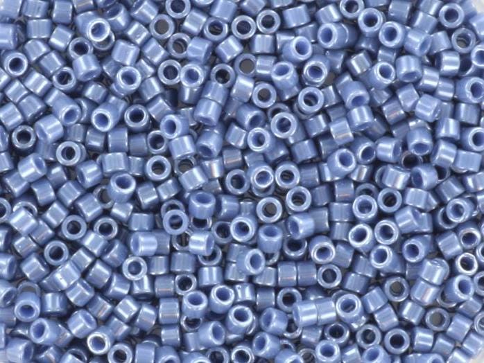 Miyuki Delica beads opaque luster blueberry, 5g 11/0 DB267, cylindrical beads, blue luster Miyuki, color DB 267 light blue